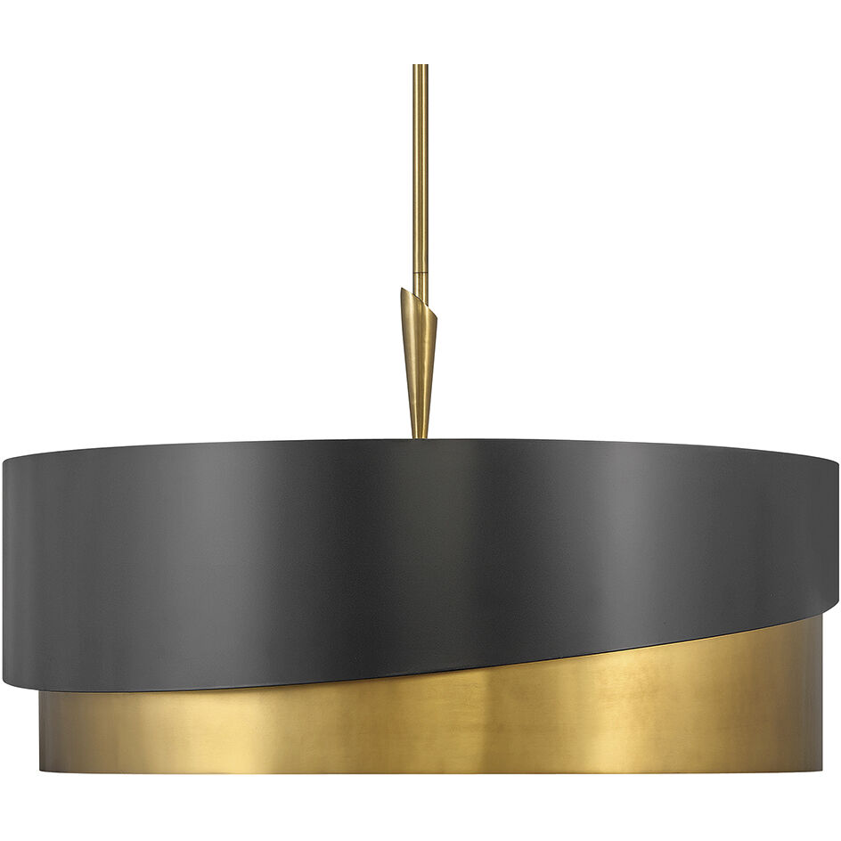 Gigi LED 32 inch Heritage Brass Chandelier Ceiling Light