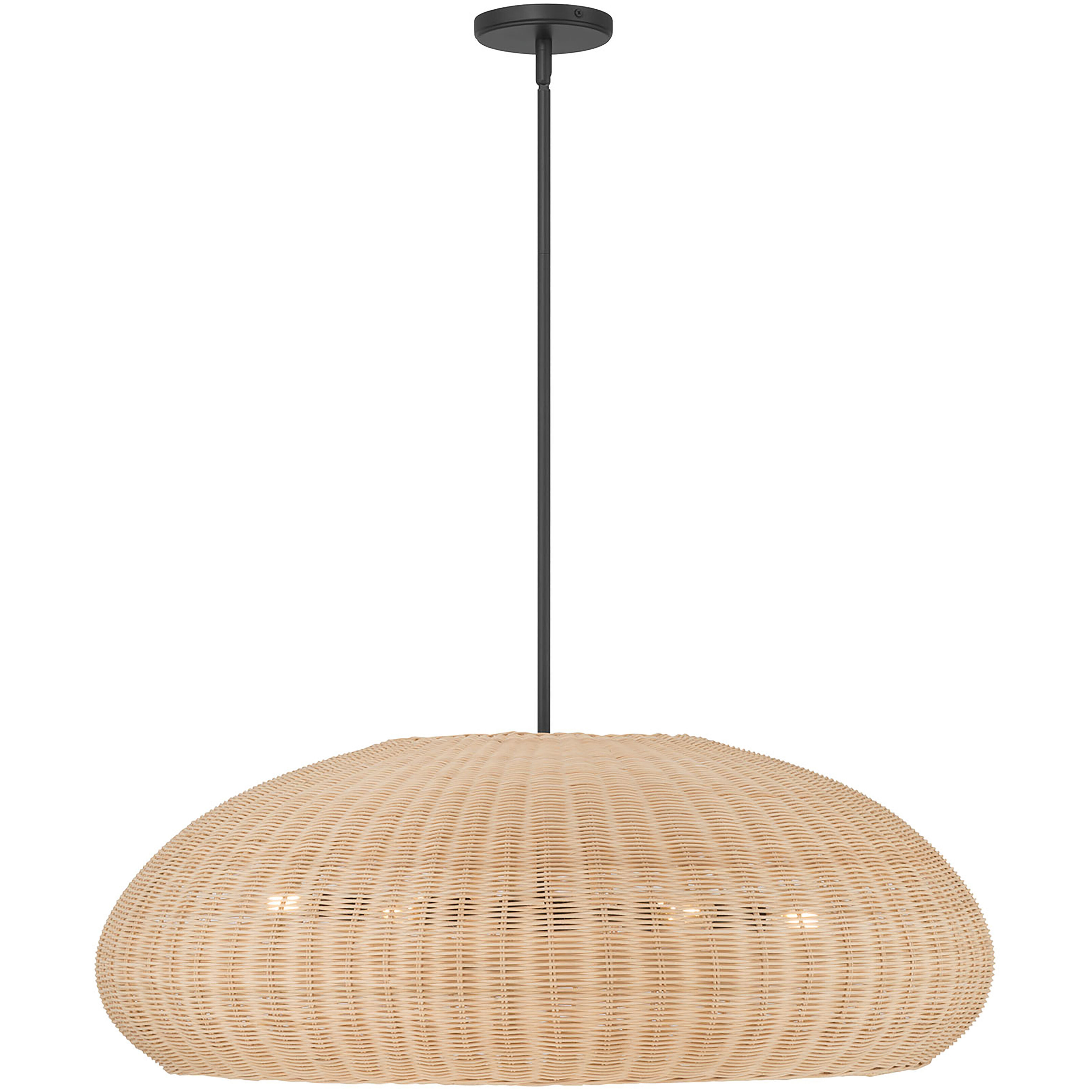 Natora 6 Light 32 inch Matte Black Pendant Ceiling Light