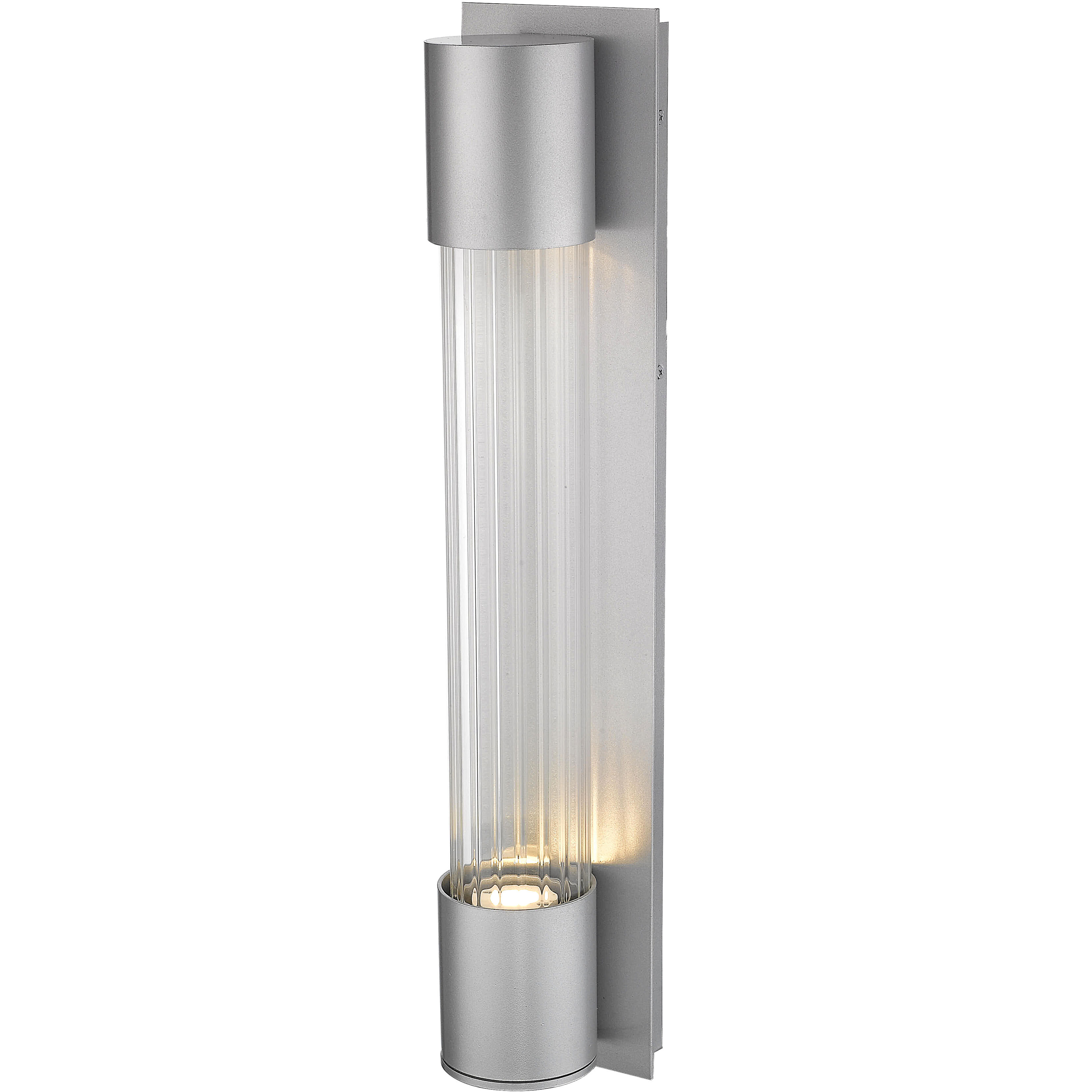 Striate Outdoor Wall Light in Silver
