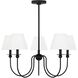 Drew & Jonathan Elsay 6 Light 36.38 inch Midnight Black Chandelier Ceiling Light, Large