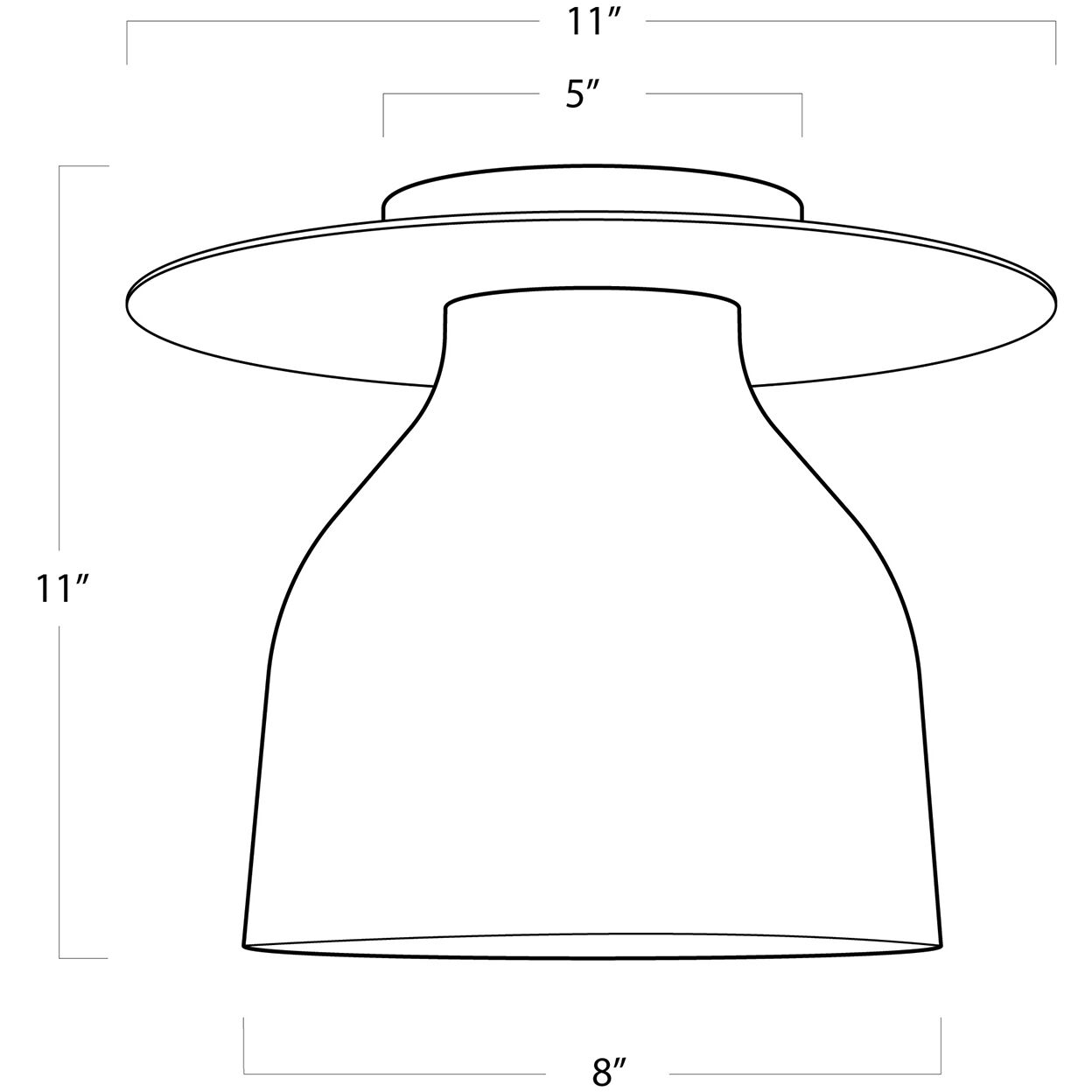 Mixer 1 Light 11 inch Polished Nickel Flush Mount Ceiling Light