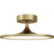 Alora Mood Issa LED 12 inch Brushed Gold Semi Flush Mount Ceiling Light