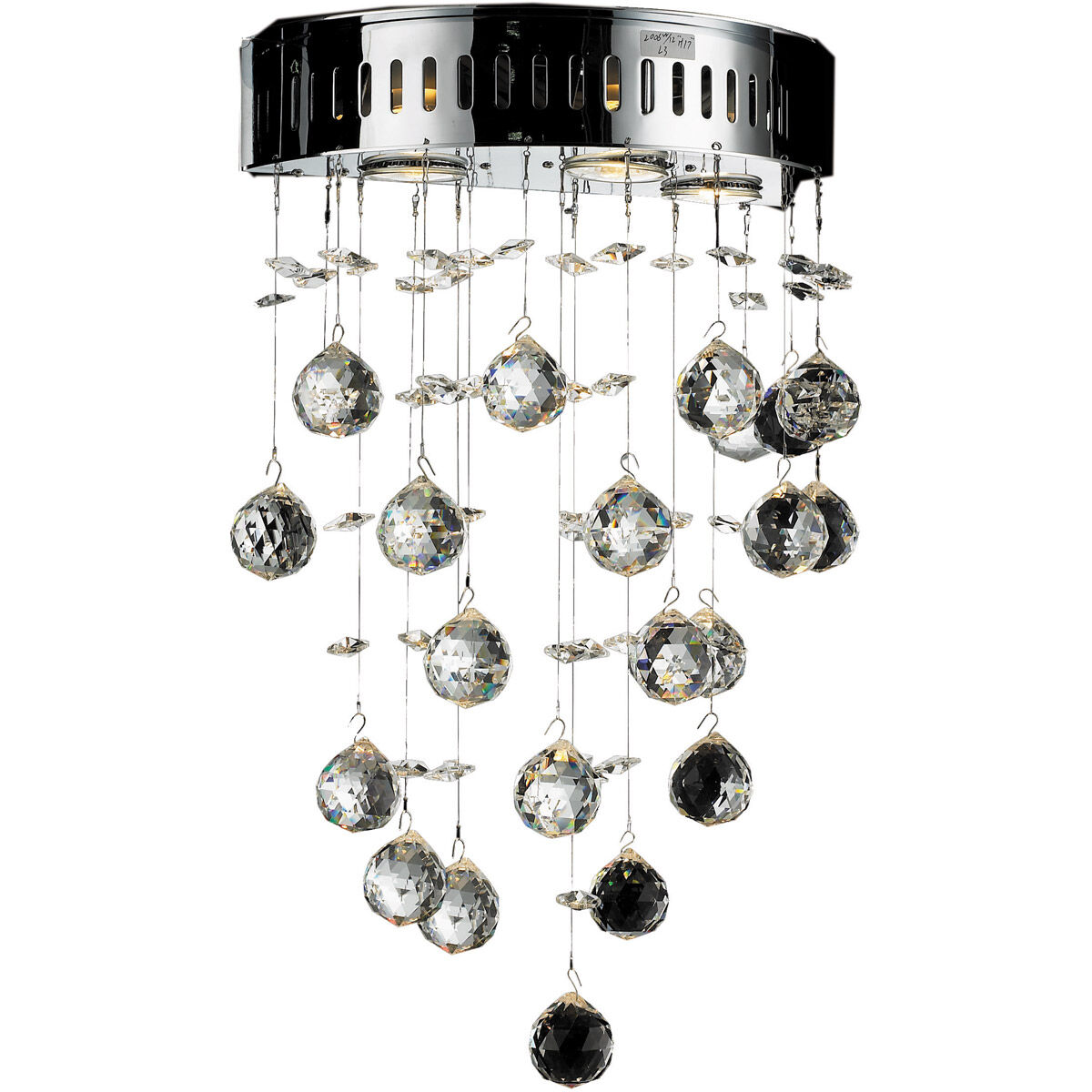 Galaxy 3 Light 12 inch Chrome Wall Sconce Wall Light