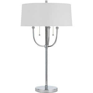 Lesina 31 inch 60 watt Chrome Table Lamp Portable Light