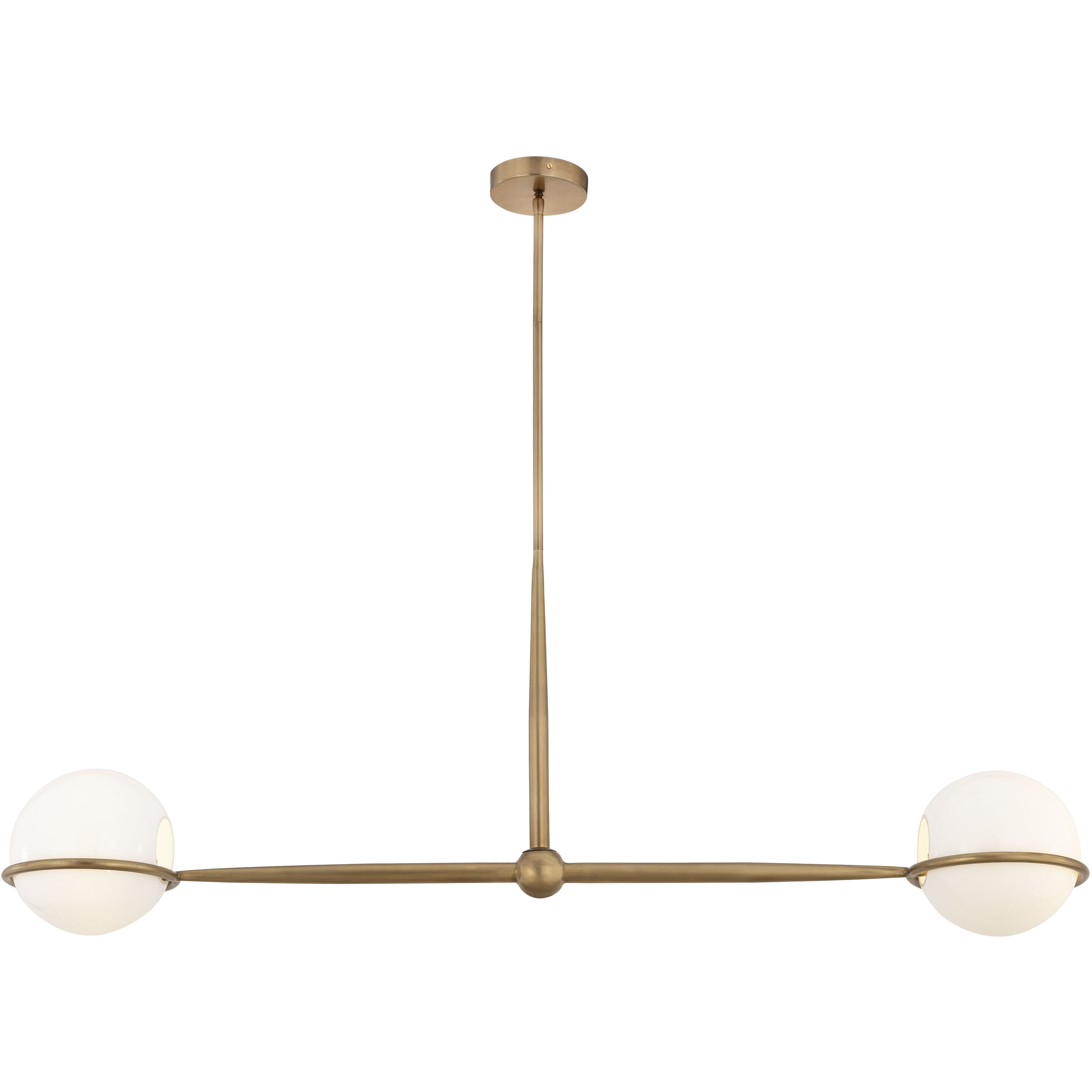 Orstyn 2 Light 52 inch Legacy Brass Linear Chandelier Ceiling Light