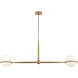 Orstyn 2 Light 52 inch Legacy Brass Linear Chandelier Ceiling Light