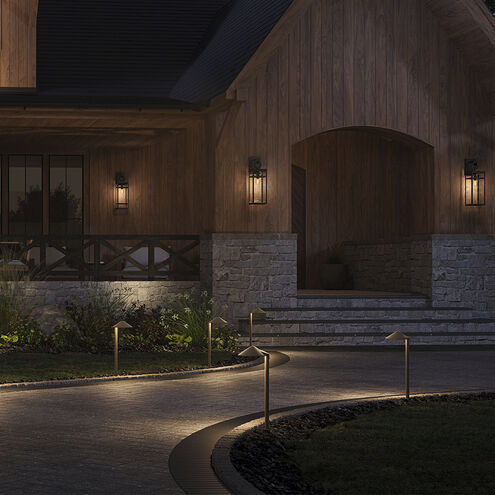 Estate Series Porter LED 25 inch Black with Burnished Bronze Outdoor Wall Mount Lantern