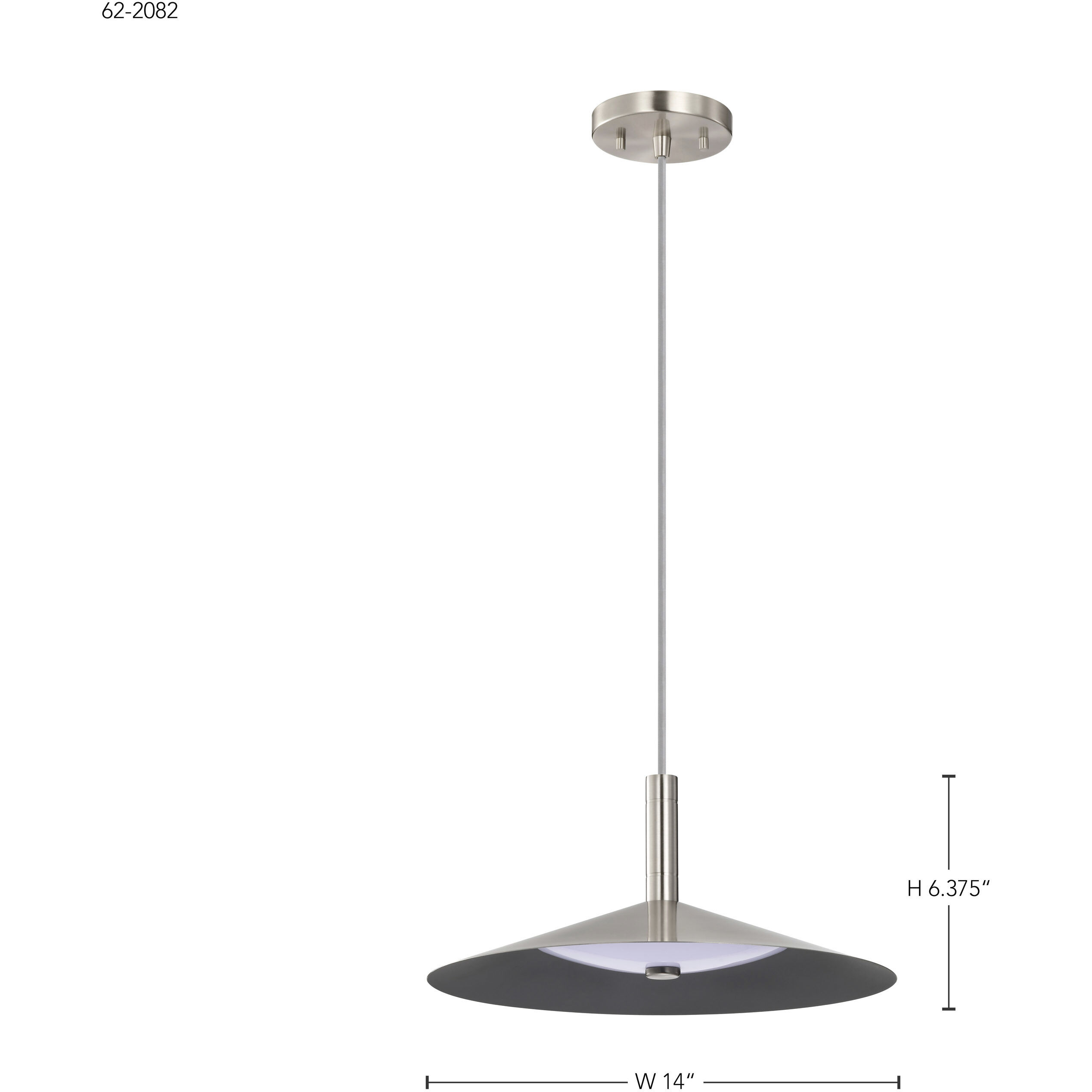 Corrine LED 14 inch Brushed Nickel Pendant Ceiling Light