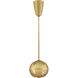 Anthos Pendant Ceiling Light in Unlacquered Brass
