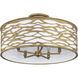 Kato 5 Light 24 inch Havana Gold Semi-Flush Ceiling Light