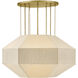 Lisa McDennon Lyla 6 Light 32.25 inch Lacquered Brass Chandelier Ceiling Light, Drum