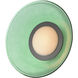 Jensen LED 11.75 inch Black Semi-Flush Mount Ceiling Light in Green