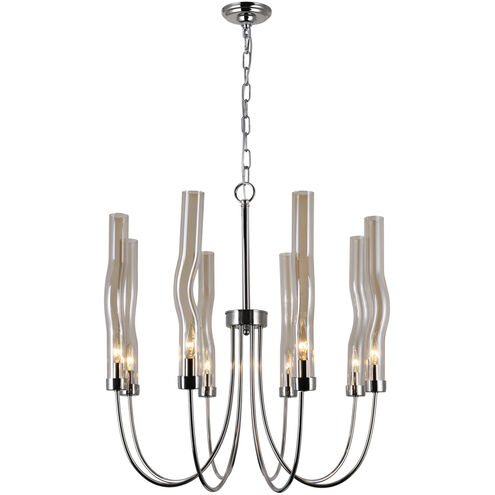 Meduse 8 Light 21 inch Polished Nickel Up Chandelier Ceiling Light