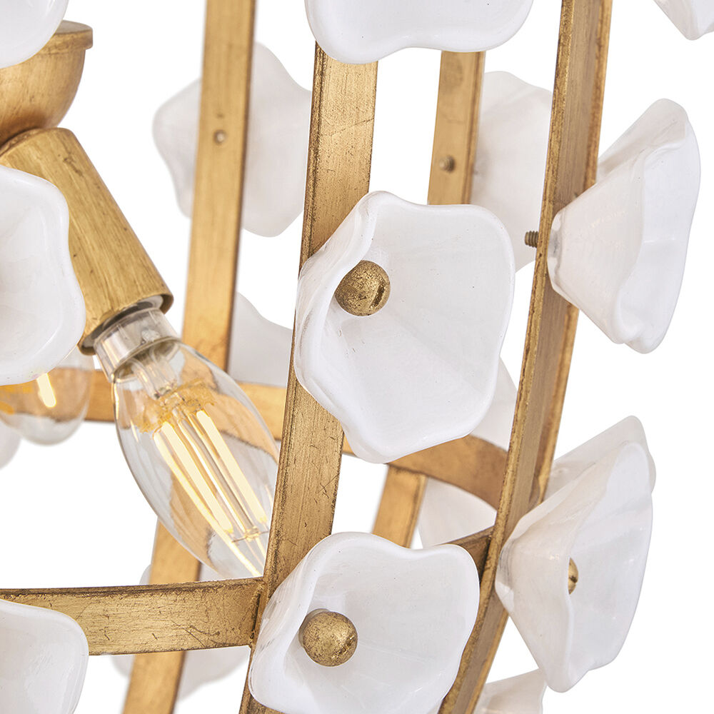 Azalea 3 Light 16.5 inch Distressed Brass Pendant Ceiling Light