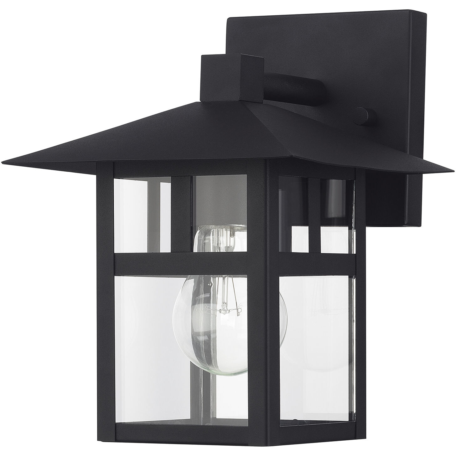 Crestlake 1 Light 9.5 inch Textured Black Outdoor Wall Lantern