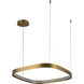 Yukon LED 19.75 inch Vintage Brass Pendant Ceiling Light