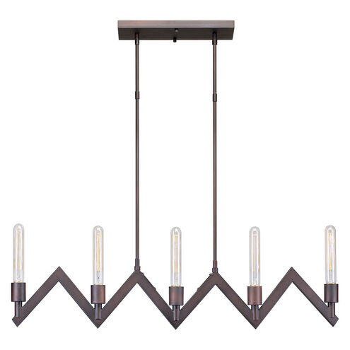 Signature 5 Light 35.5 inch Antique Bronze Island Pendant Ceiling Light