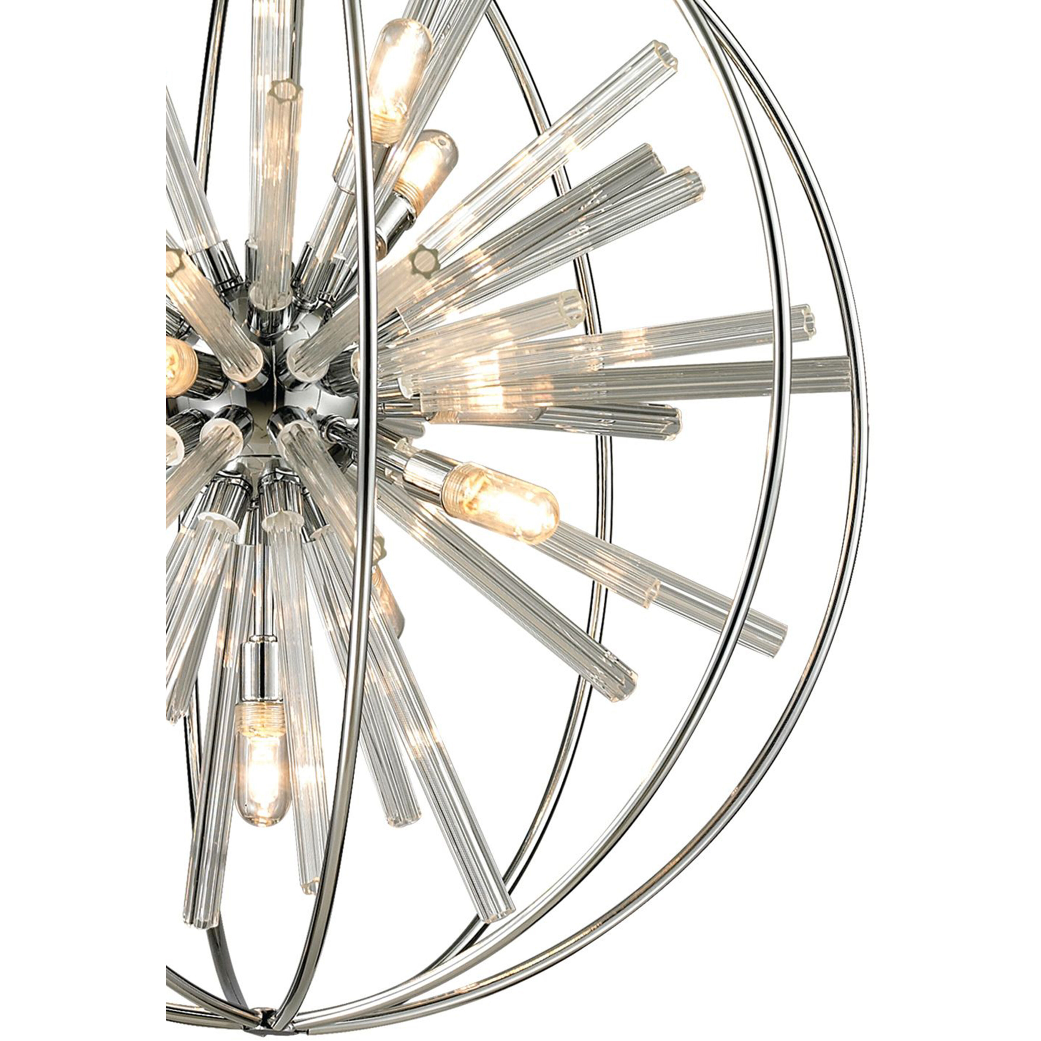 Twilight 10 Light 22 inch Polished Chrome with Clear Chandelier Ceiling Light