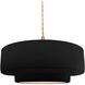 Radiance LED 14.5 inch Carbon Matte Black and Brushed Brass Pendant Ceiling Light