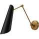 Alora Mood Gabriel 1 Light 4.38 inch Aged Gold and Matte Black Bath Vanity Light Wall Light