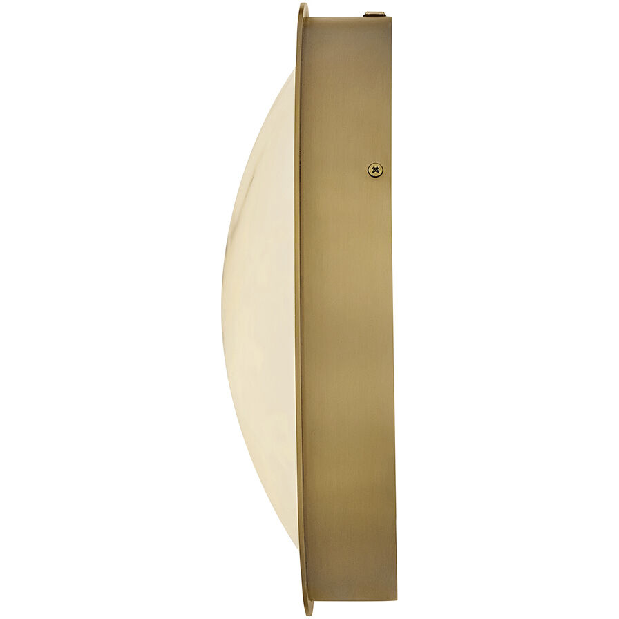 Cava LED 12.75 inch Lacquered Brass Flush Mount Ceiling Light