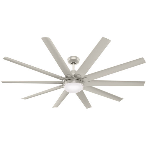 Overton 72 inch Matte Nickel Outdoor Ceiling Fan