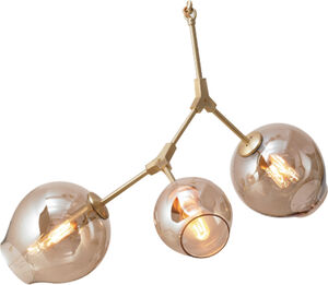 MA Series 33 inch Satin Gold Metal Pendant Ceiling Light