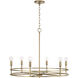 Fuller 6 Light 28 inch Aged Brass Chandelier Ceiling Light