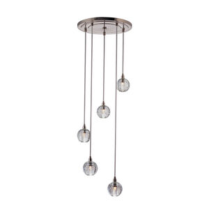 Naples 1 Light 15 inch Satin Nickel with Silver Cord Pendant Ceiling Light in Effervescent Bubbles, 001