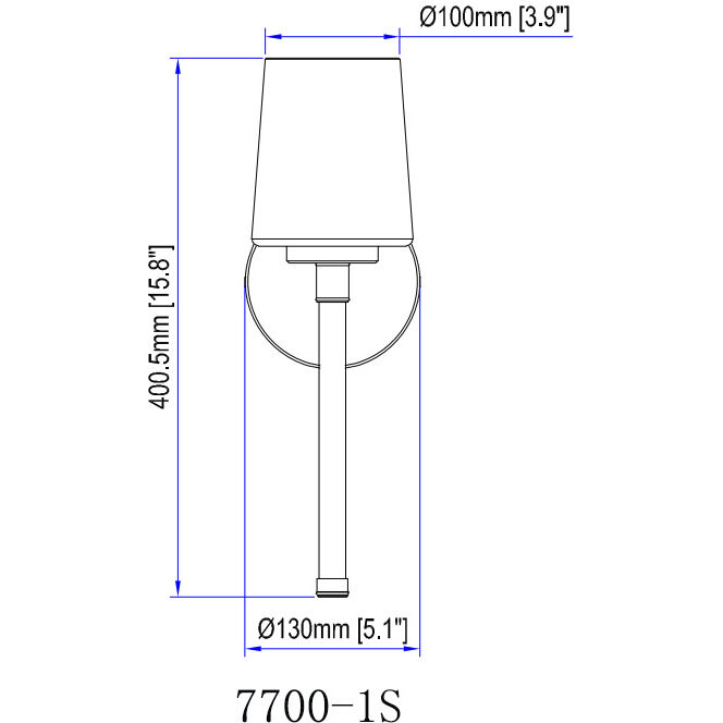 Henri 1 Light 5.25 inch Modern Gold Wall Sconce Wall Light