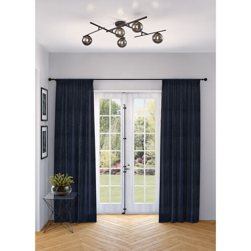 Modena LED 34.5 inch Black Semi-Flush Mount Ceiling Light