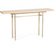 Wick 60 X 14 inch Modern Brass Console Table in Maple Natural
