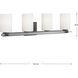 Lisbon 4 Light 34 inch Matte Black Bath Vanity Wall Light, Design Series