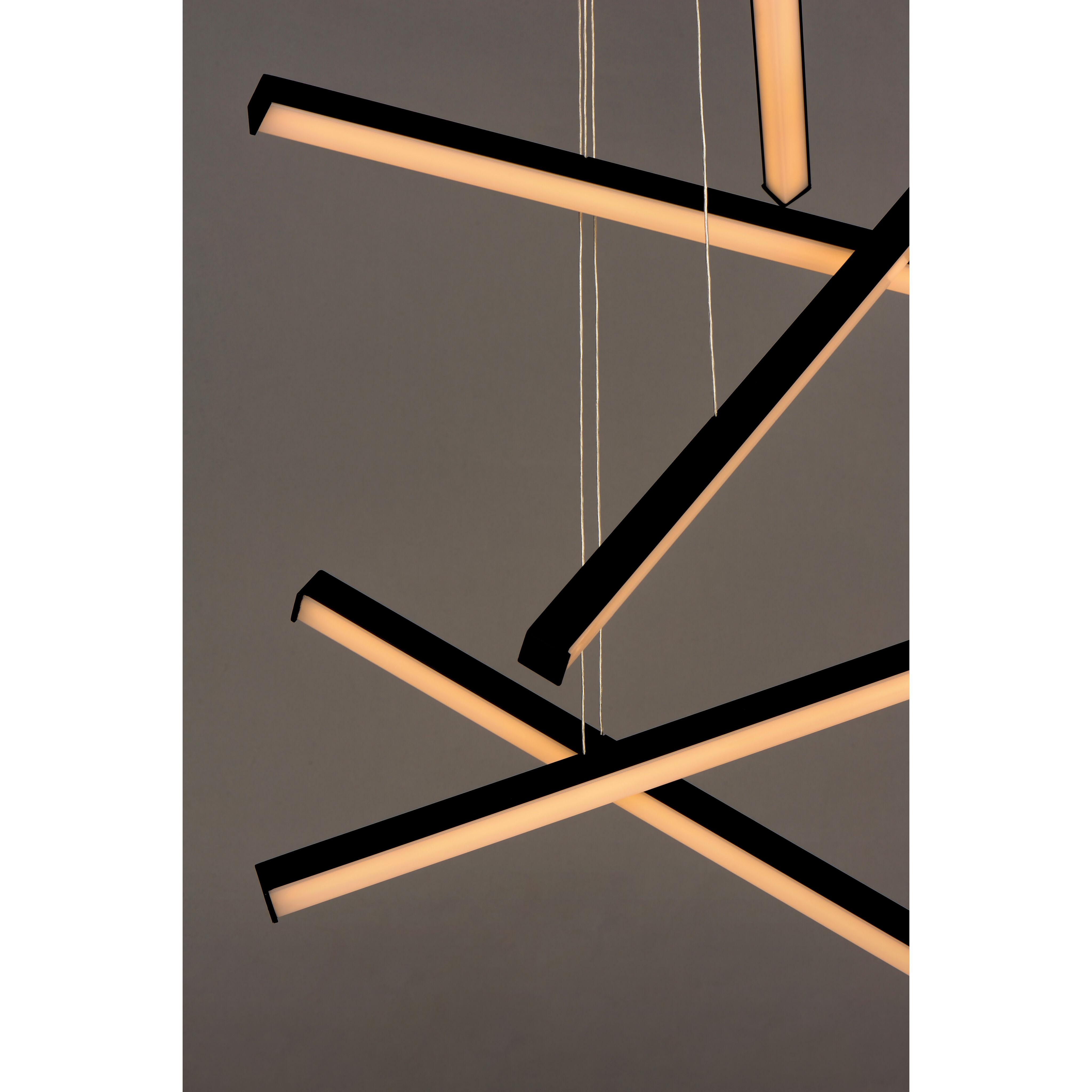 Hover LED 1.5 inch Black Multi-Light Pendant Ceiling Light