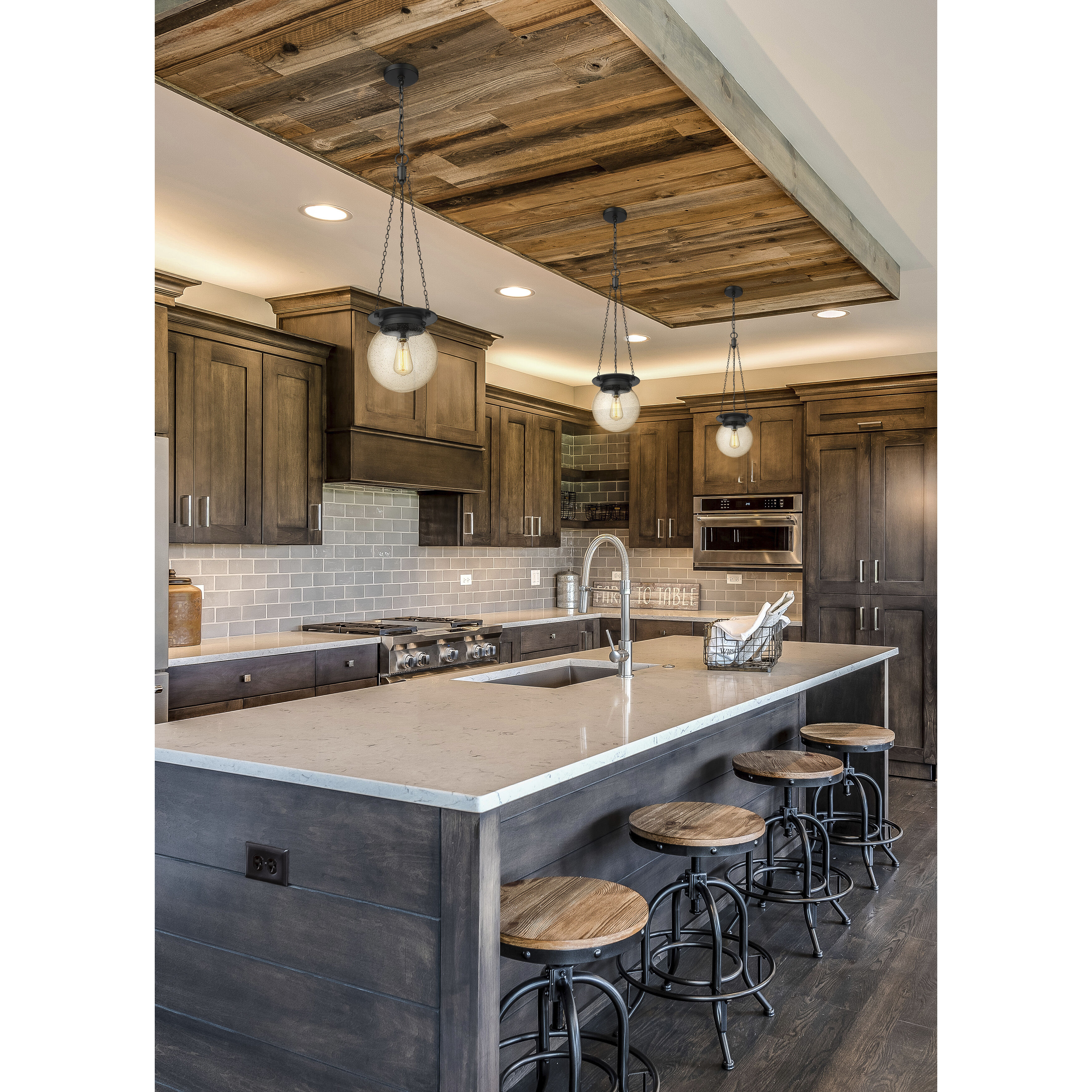 Calhoun 1 Light 9 inch Matte black Pendant Ceiling Light