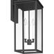 Hillside 3 Light 25.5 inch Textured Black Exterior Wall Sconce