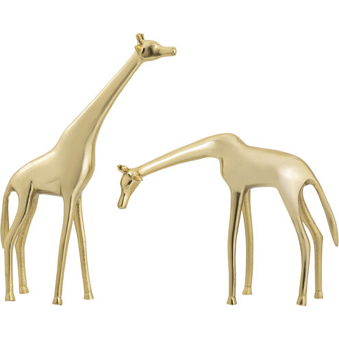 Brass Giraffe 9 X 3.75 inch Sculpture, Small