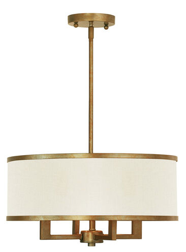 Park Ridge 4 Light 18 inch Hand Painted Antique Gold Leaf Chandelier Ceiling Light