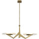 Down the Wrong Path 2 Light 59 inch Brass Kisser Linear Pendant Ceiling Light