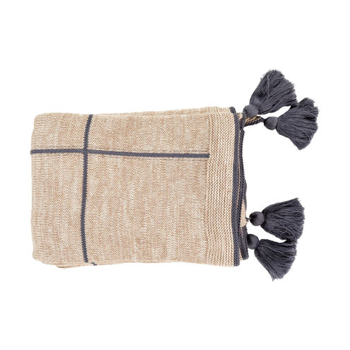 Fleck 60 X 50 inch Denim/Camel/Ivory Throws