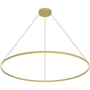 Cerchio 71 inch Black Pendant Ceiling Light in Brushed Gold