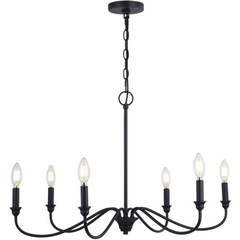 Annabelle LED 30 inch Matte Black Chandelier Ceiling Light