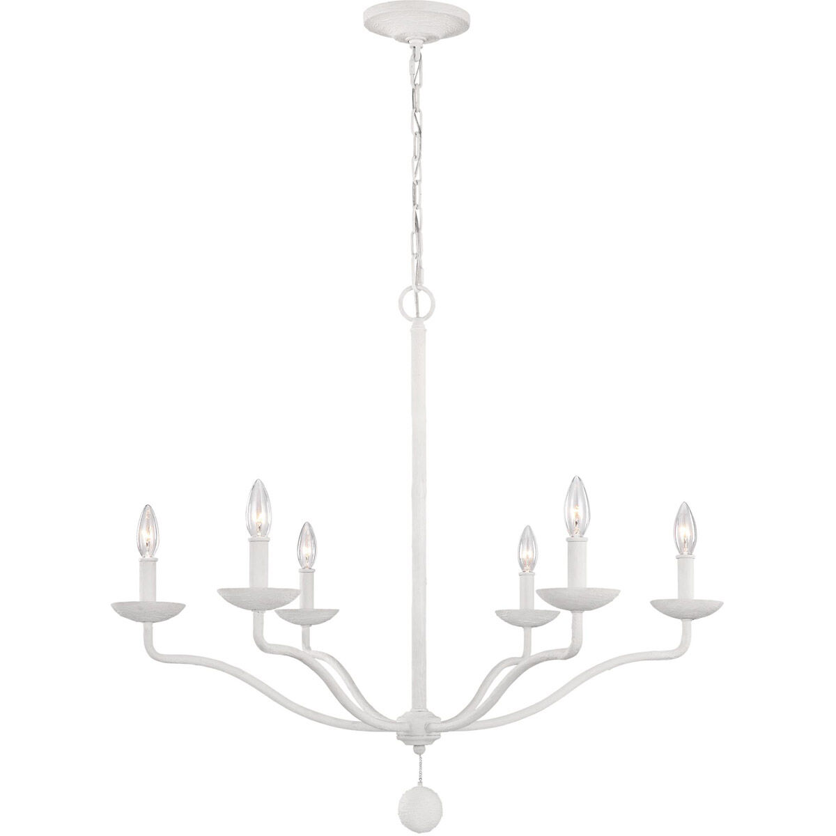 Ultima 6 Light 32.5 inch Plaster White Chandelier Ceiling Light