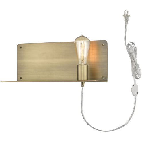 Arris 1 Light 15 inch Aged Brass Sconce Wall Light