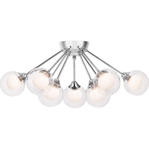 Spellbound 9 Light 22 inch Polished Chrome Semi-Flush Mount Ceiling Light