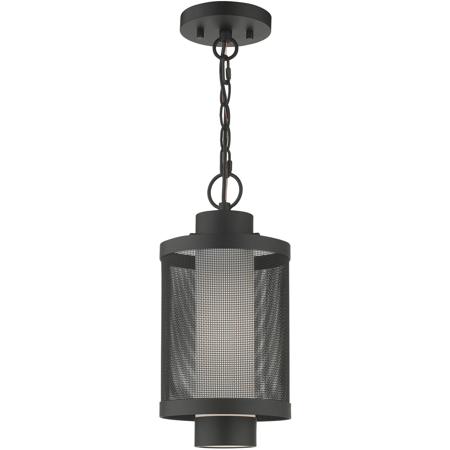 Nottingham 1 Light 9 inch Textured Black Outdoor Pendant Lantern