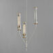 Regent LED 14 inch Light French Gray and Natural Aged Brass Multi-Light Pendant Ceiling Light
