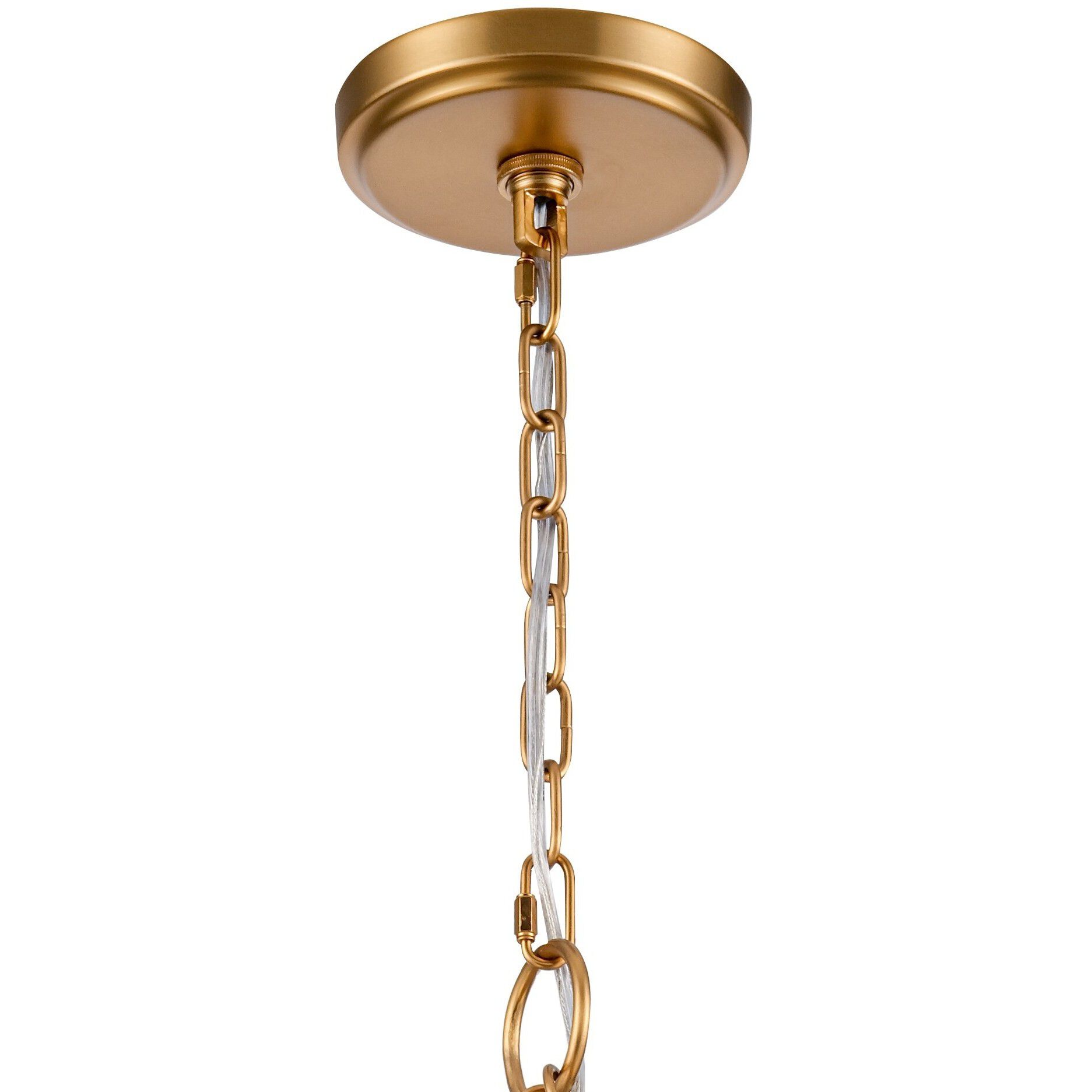 Copa 6 Light 29 inch Natural Brass Chandelier Ceiling Light