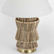 Chapman & Myers Antigua 29.25 inch 15 watt Natural Abaca and Antique-Burnished Brass Layered Table Lamp Portable Light