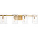Genry 4 Light 35 inch Warm Brass Bathroom Vanity Light Wall Light